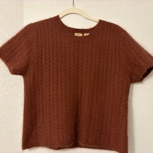 Vintage B. Moss Angora Cable Knit Sweater